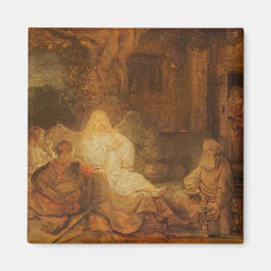 Imán Abraham recibe los tres ángeles, 1646 (aceite en