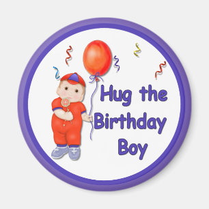 Imán Abraza al niño de cumpleaños