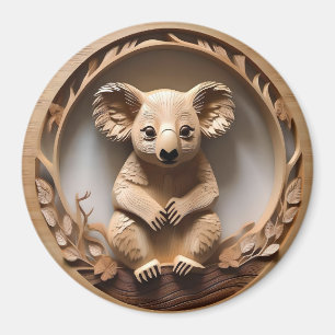Imán Abrazador de árboles australiano: Oso Koala Estamp
