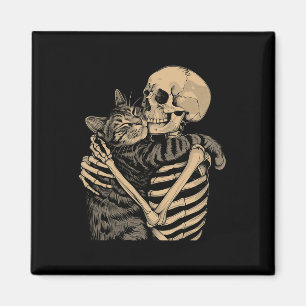 Imán Abrazando a un gato Halloween Gato Gato Mamá