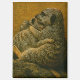 Imán Abrazo de Meerkat - Cortesía de arte de vida silve