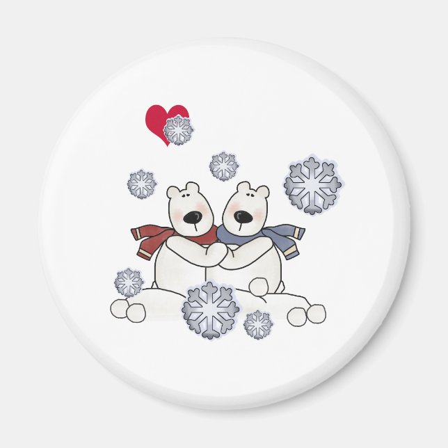 Imán Abrazo de oso polar (Frente)