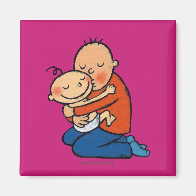 Imán Abrazo de papá y bebé (Frente)