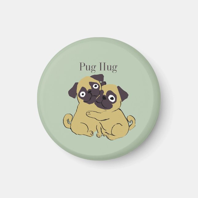 Imán Abrazo de pug  (Frente)