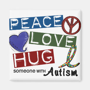 Imán ABRAZO del AMOR de la PAZ del autismo