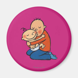 Imán Abrazo del papá y del bebé
