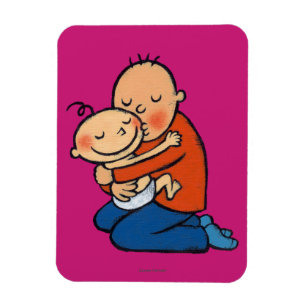Imán Abrazo del papá y del bebé