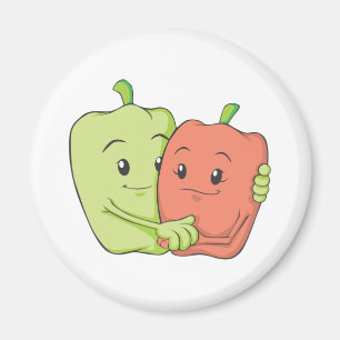 Imán Abrazo dulce de dos Amantes del paprika