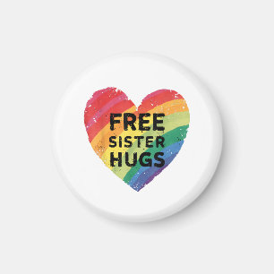 Imán Abrazos Gratis de Hermana Mes del Orgullo LGBT Gay