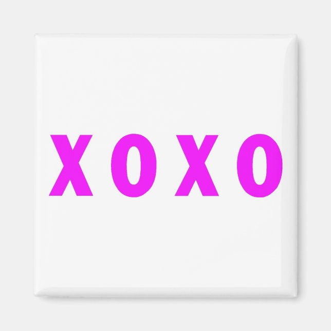 Imán Abrazos Y Besos XOXO Rosa (Frente)