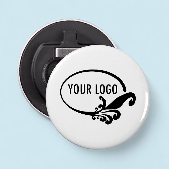 Imán Abrebotellas de Botón Logo Personalizado Sin  (MISOOK Button Magnet Bottle Opener with Logo)