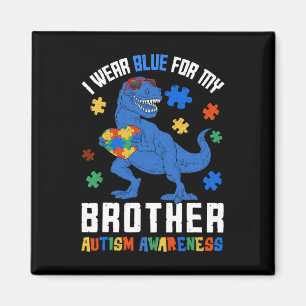 Imán Abril, uso azul para hermano dinosautismo
