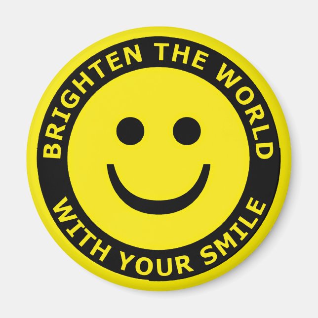 Imán Abróchense El Mundo Con Su Sonrisa (Frente)