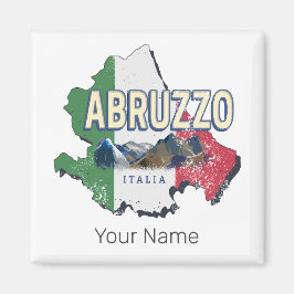Imán Abruzzo Italia Región Retro Mapa de recuerdos de é