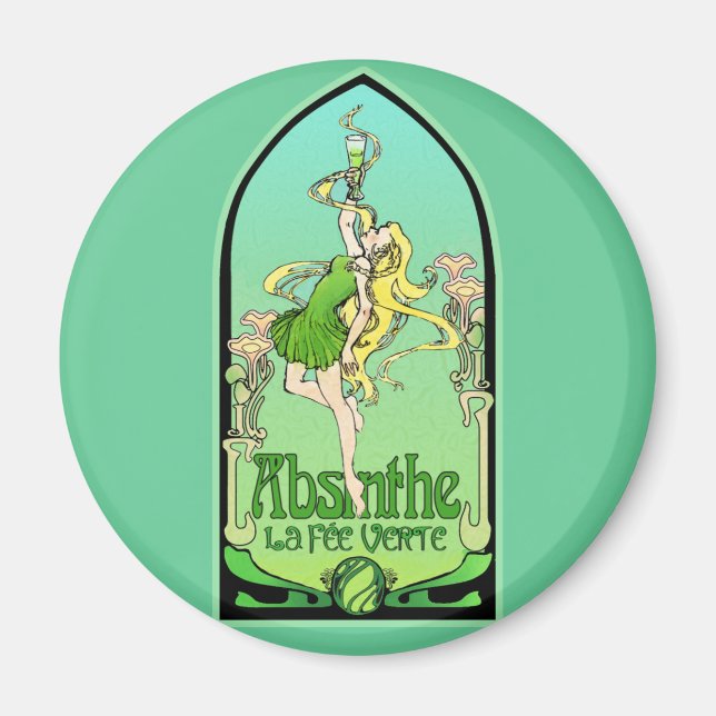 Imán Absinthe Art Nouveau (Frente)