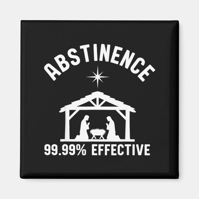 Imán Abstinence 99.99 Percent Effective Nativity Christ (Frente)