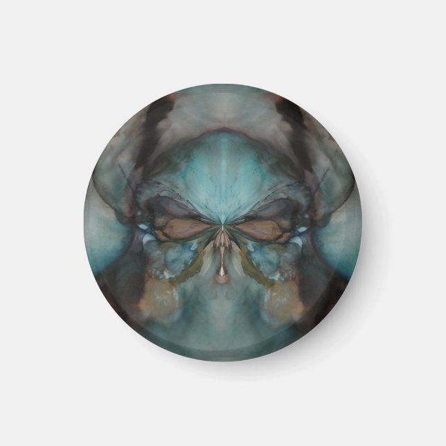 Imán Abstract Design Scary Viking Mask (Frente)