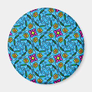 Imán Abstract Floral Magnet