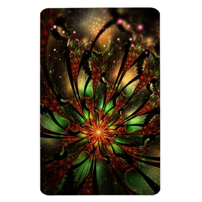 Imán Abstract fractal flower design.  (Vertical)