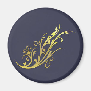 Imán Abstract Luxury Faux Gold Flower