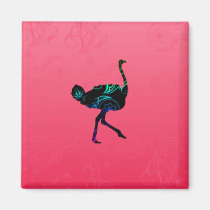 Imán Abstract Ostrich Magnet