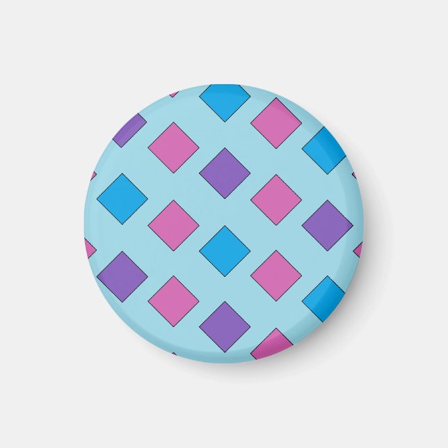 Imán Abstract Squares Magnet (redonda) (Frente)