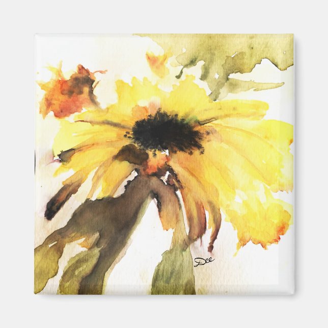 Imán Abstract Sunflower Magnet (Frente)