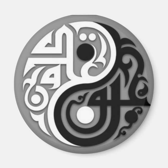 Imán Abstract Yen Yang Locker, fridge or file cabinet (Frente)