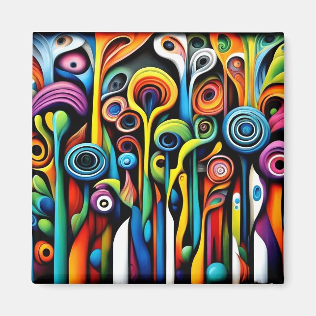 Imán Abstracti Foliagi 1 (Frente)