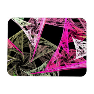 Imán Abstracto colorido Origami