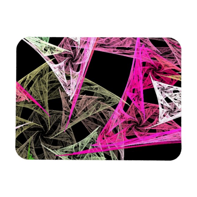 Imán Abstracto colorido Origami (Horizontal)