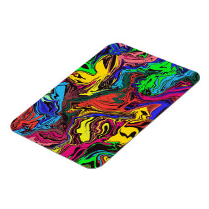 Imán Abstracto Colorido Twirly / Paseado /