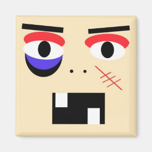 Imán abstracto del boxeador del dibujo animado