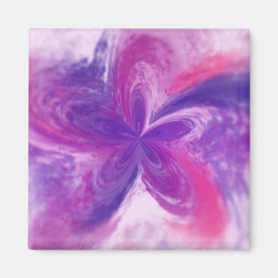 Imán Abstracto Pintado Fantasía Flor acuarela