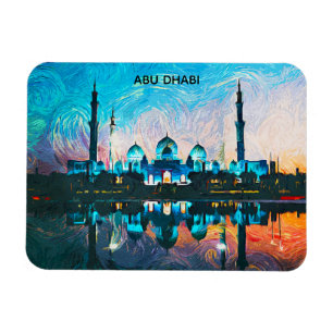 Imán Abu Dabi UAE Colorido Pintura al Óleo