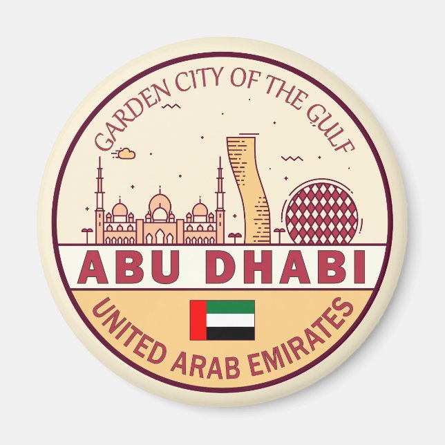 Imán Abu Dhabi Emblem de la línea aérea de los Emiratos (Frente)