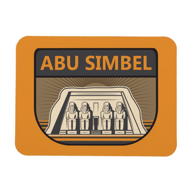 Imán Abu Simbel Egypt Travel Art Retro (Horizontal)