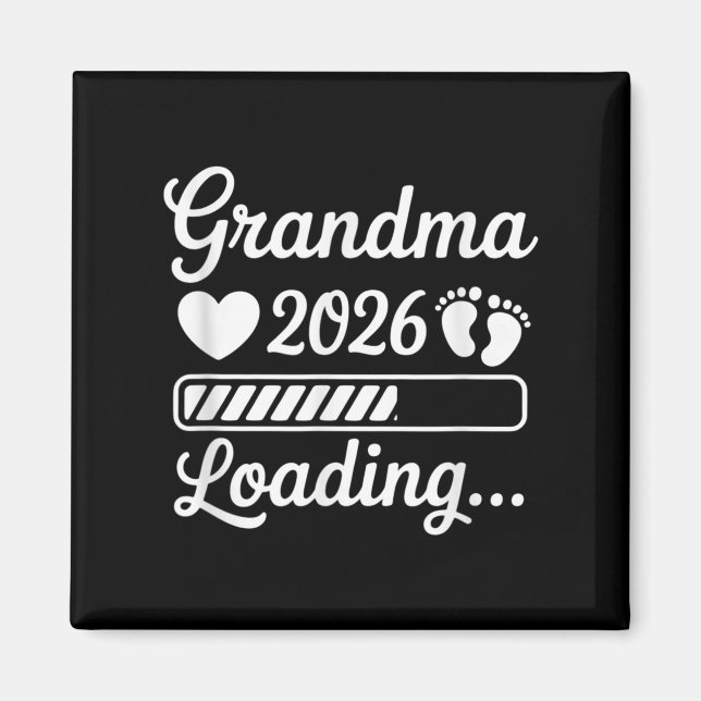 Imán Abuela 2026 Cargando Anuncio de Embarazo Nueva Abu (Frente)