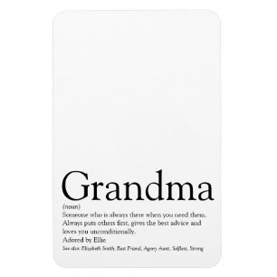 Imán Abuela Abuela Divertida Genial en Blanco y Negro