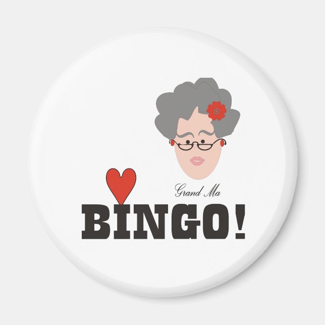 Imán Abuela ama el bingo (Frente)