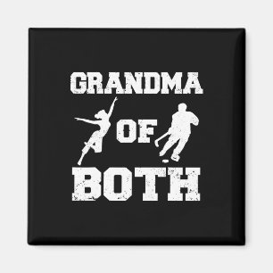 Imán Abuela de ambos divertida hockey y baile abuela