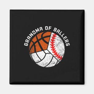 Imán Abuela De Ballers Diversión Baloncesto De Voleibol