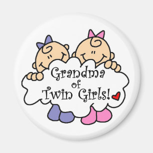 Imán Abuela de Chicas gemelos camisetas y regalos