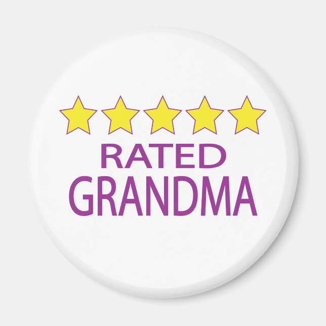 Imán Abuela de cinco estrellas (Frente)