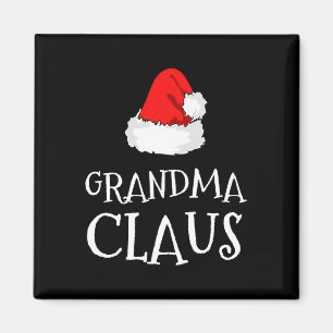Imán Abuela de familia Claus Navidades Gorra de Santa P
