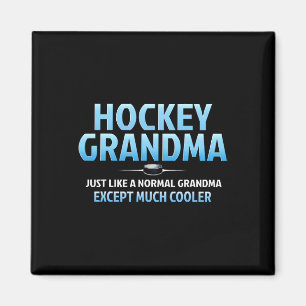Imán Abuela de hockey divertida abuela de hockey sobre