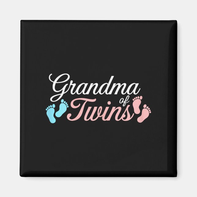 Imán Abuela De Madres Camisas Gemelas (Frente)