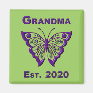Imán Abuela de mariposa adorable "Est 2020"