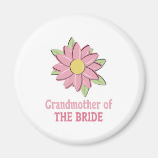 Imán Abuela de novia de flor rosa