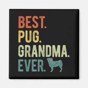 Imán Abuela de Pug, perro de siempre ama el día de la m